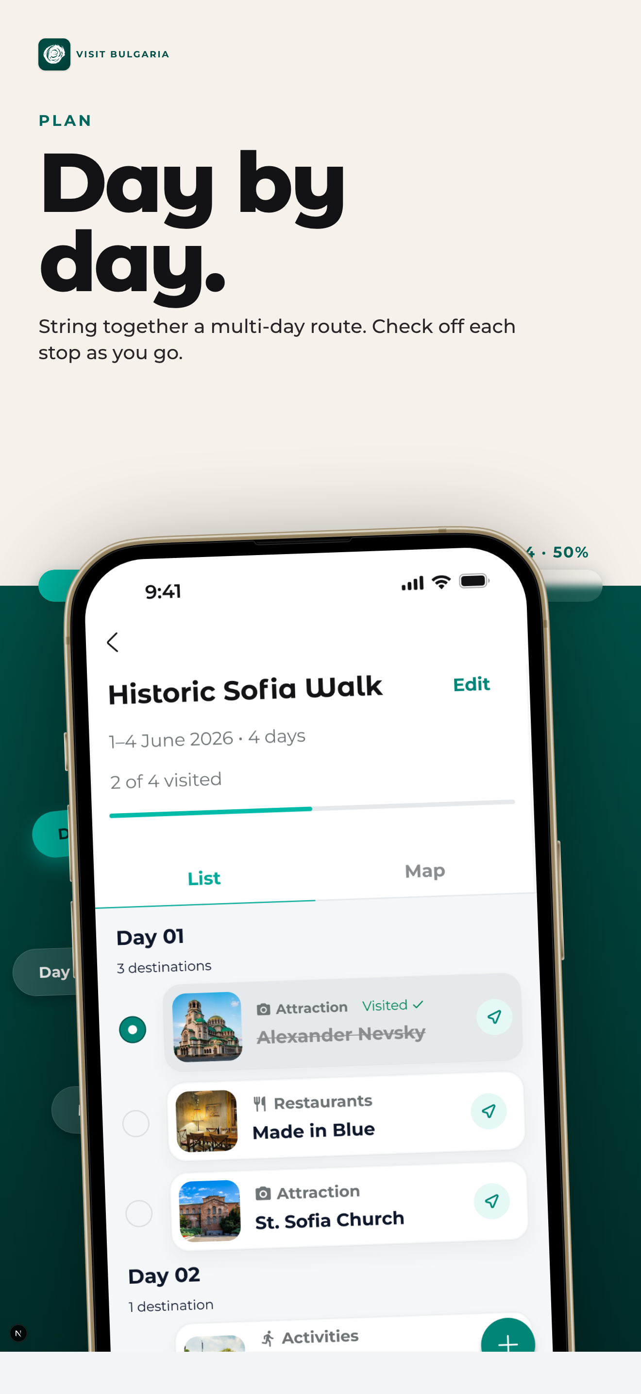 Slide 4 — Day by day